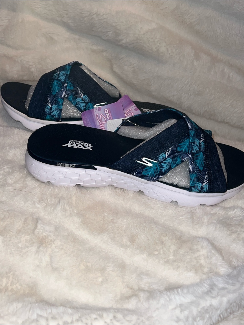 Skechers On-The-GO 400 - Tropical Navy Multi Women's Slide Sandals - Picture 5 of 5